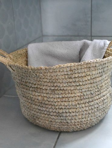 Bathroom storage basket
