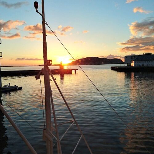 Midnight sun, Alesund Norway