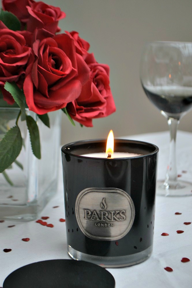 dark rose candle