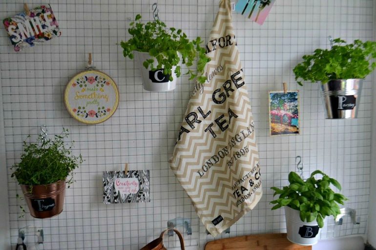 Summer Kitchen Hanging Herb Feature