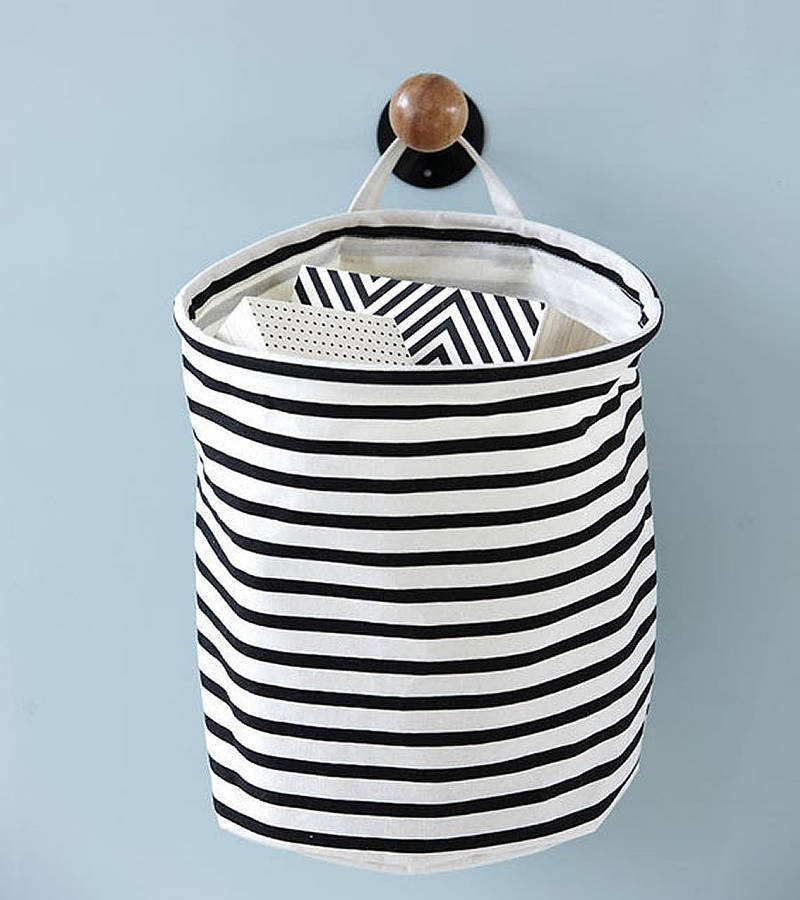 striped basket